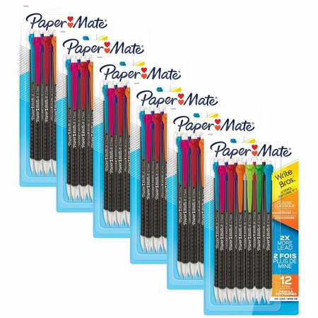 PAPER MATE Write Bros Mechanical Pencil, 0.7mm, Assorted, 72PK 2104216